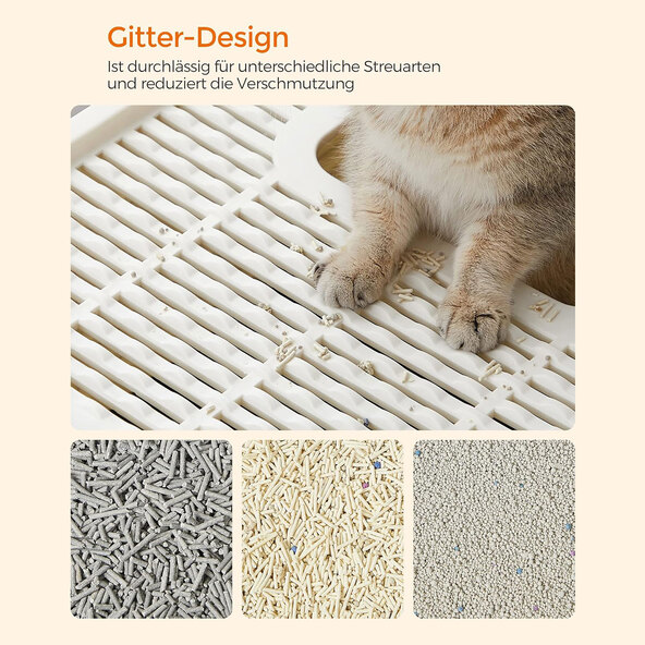 Katzentoilette mit Schaufel, anthrazit