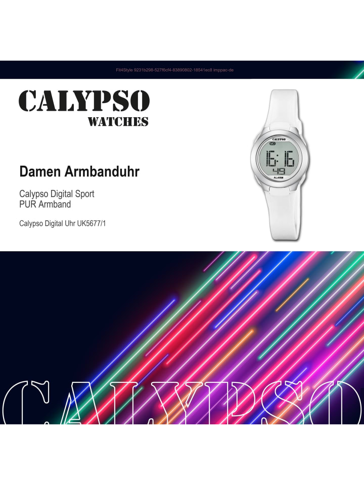 Calypso Digital-Armbanduhr Calypso Digital weiß klein (ca. 27mm) günstig kaufen onesize