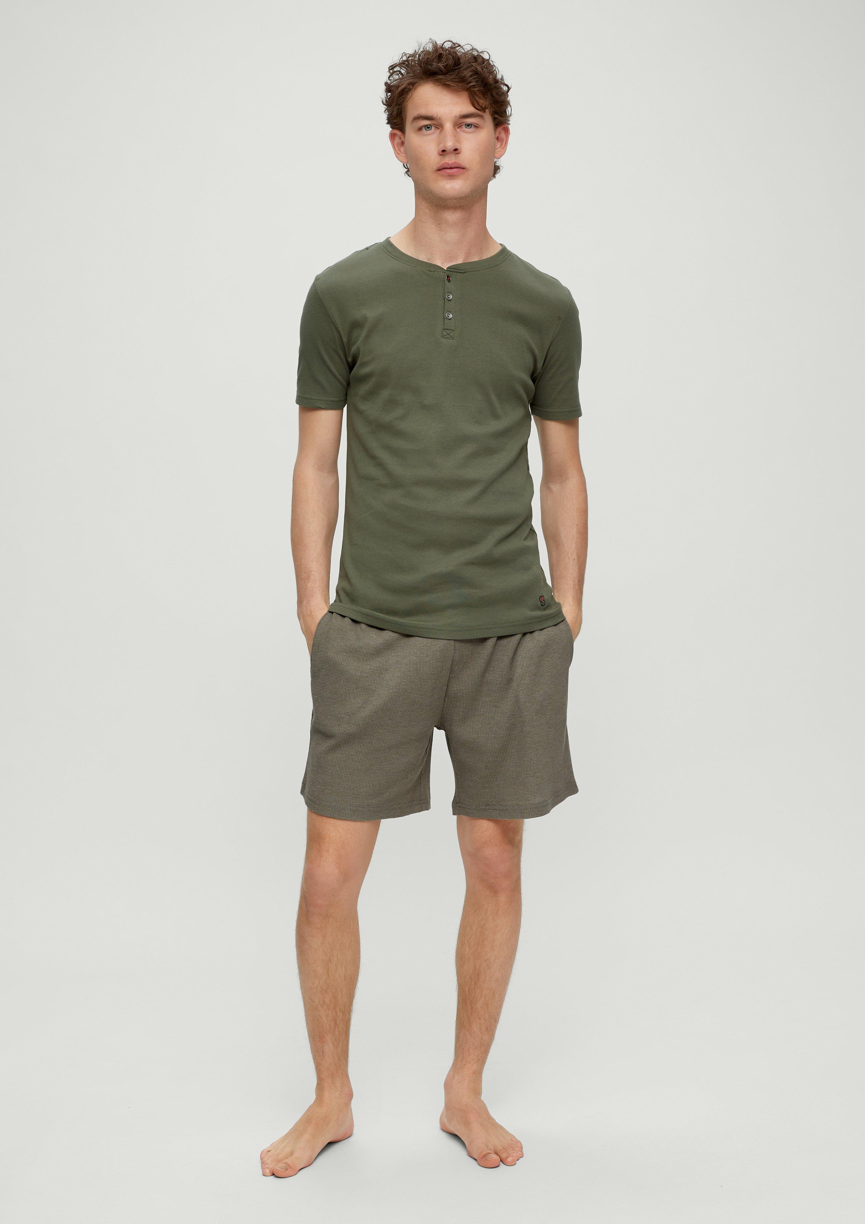 Pyjama-Shirt mit Knopfleiste  6008388-7800