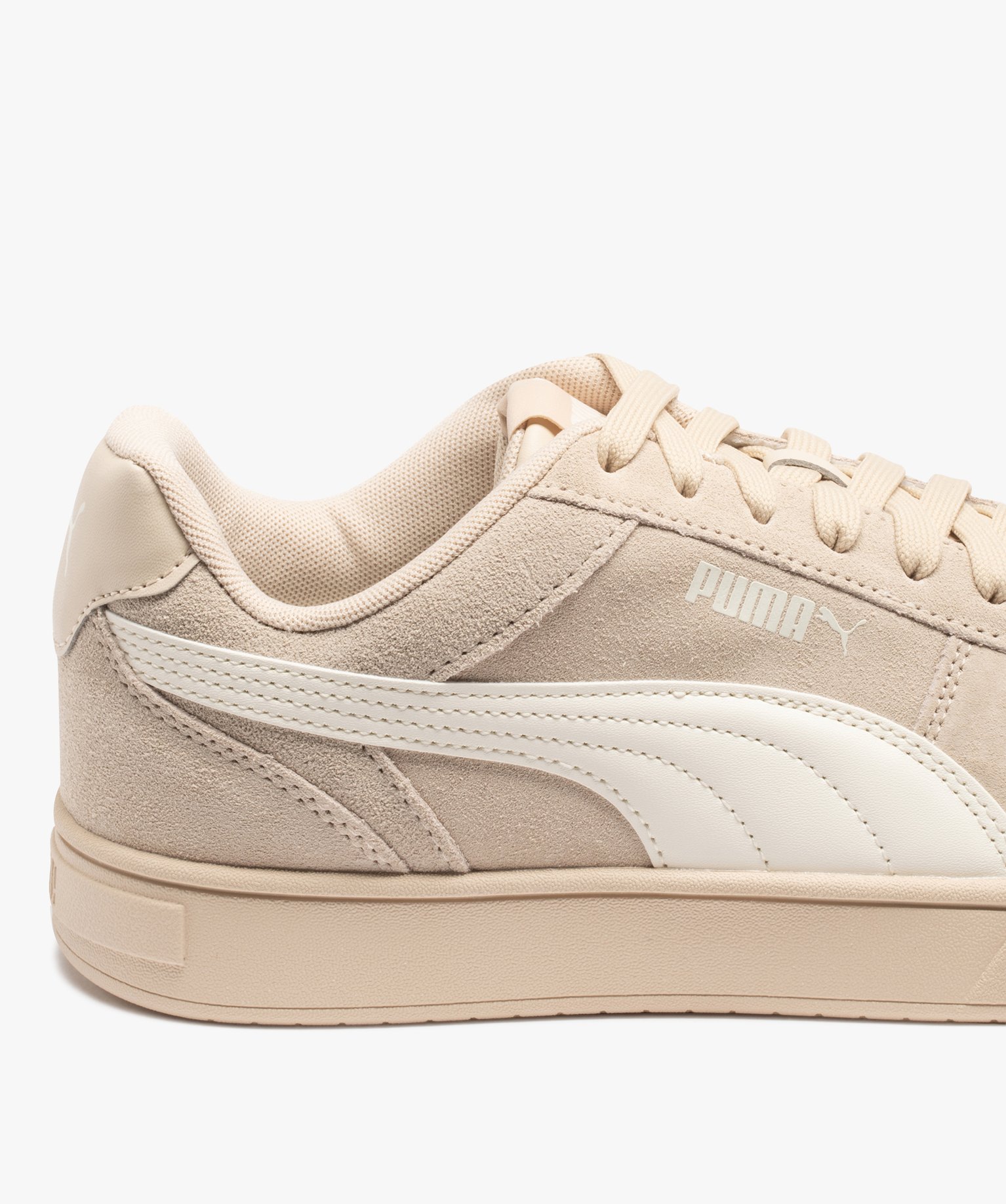 Baskets homme à lacets en suédine - Puma beige | GEMO