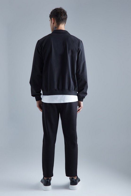 Stretch Harrington-Jacke mit Taschen