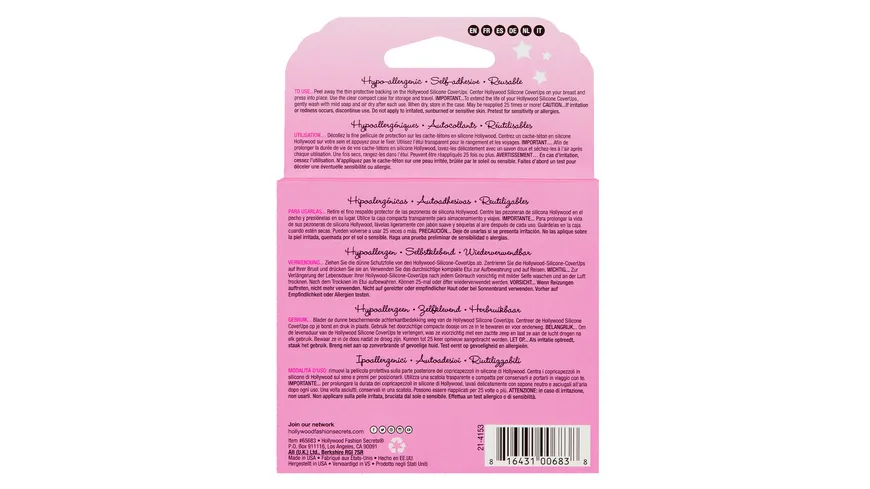 Hollywood Fashion Secrets Nippelcover Light mit Kleber