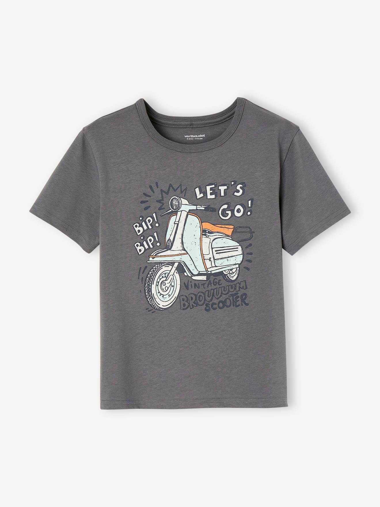 T-shirt motifs graphiques garçon manches courtes ecru