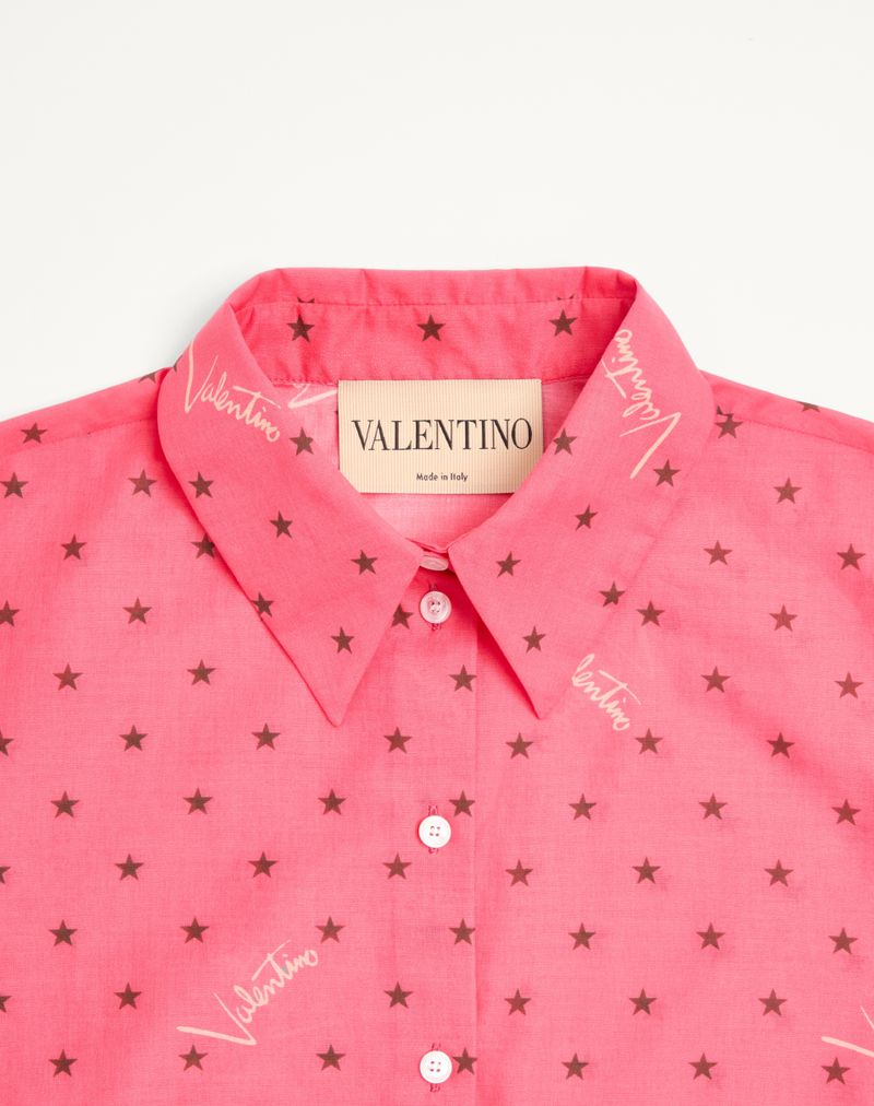 Camisa de musselina com estampa de estrelas