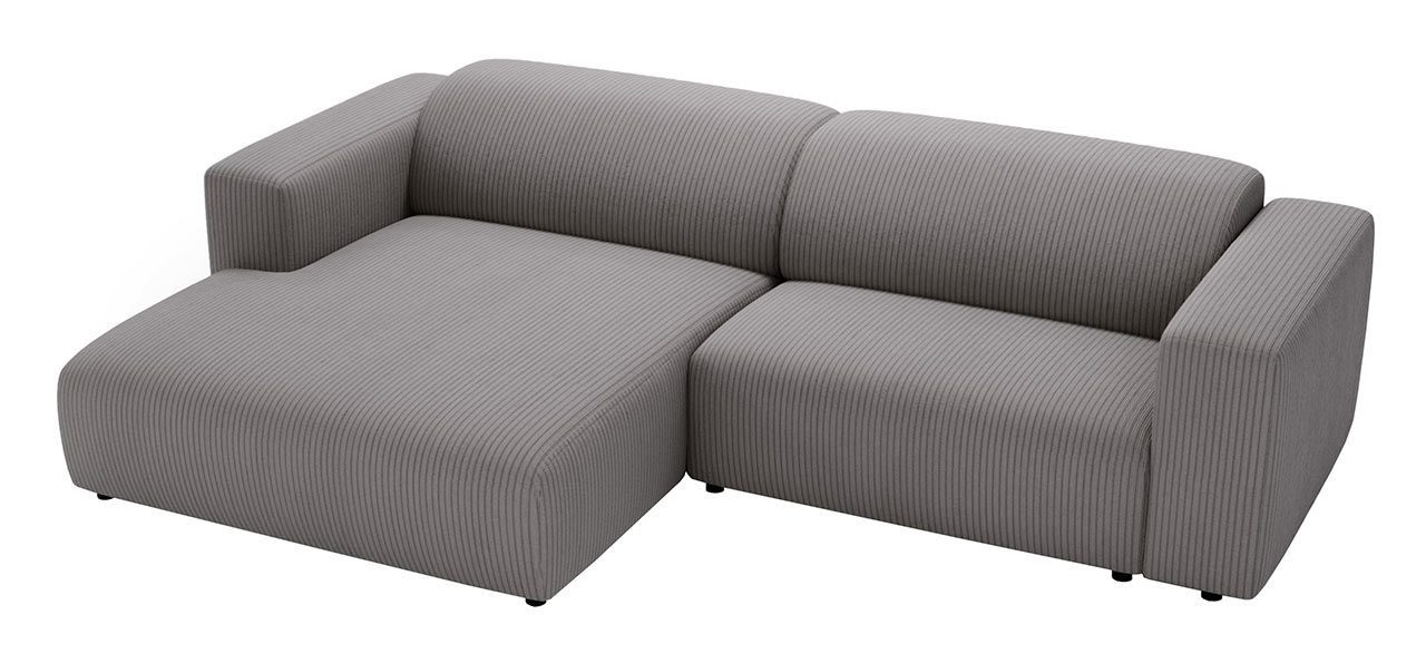 MKS MÖBEL Ecksofa PASADENA, freistehendes Ecksofa, breite Armlehnen, Federsitz