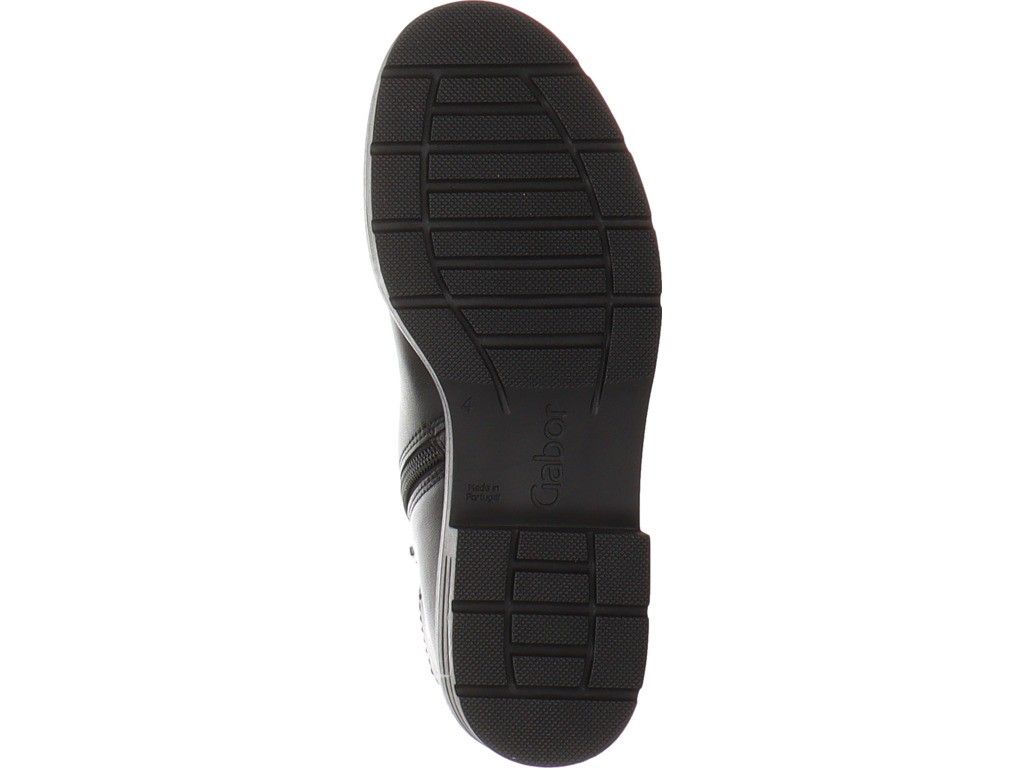 GABOR Stiefeletten schwarz Lammnappa (Melange), schwarz (schwarz)
