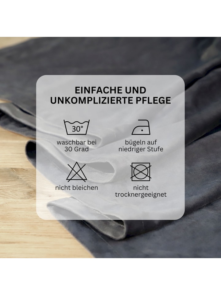 Tom Tailor TT Ösenvorhang VelvetSignature 140 x 250 cm in Anthrazit günstig kaufen 140 x 250 cm