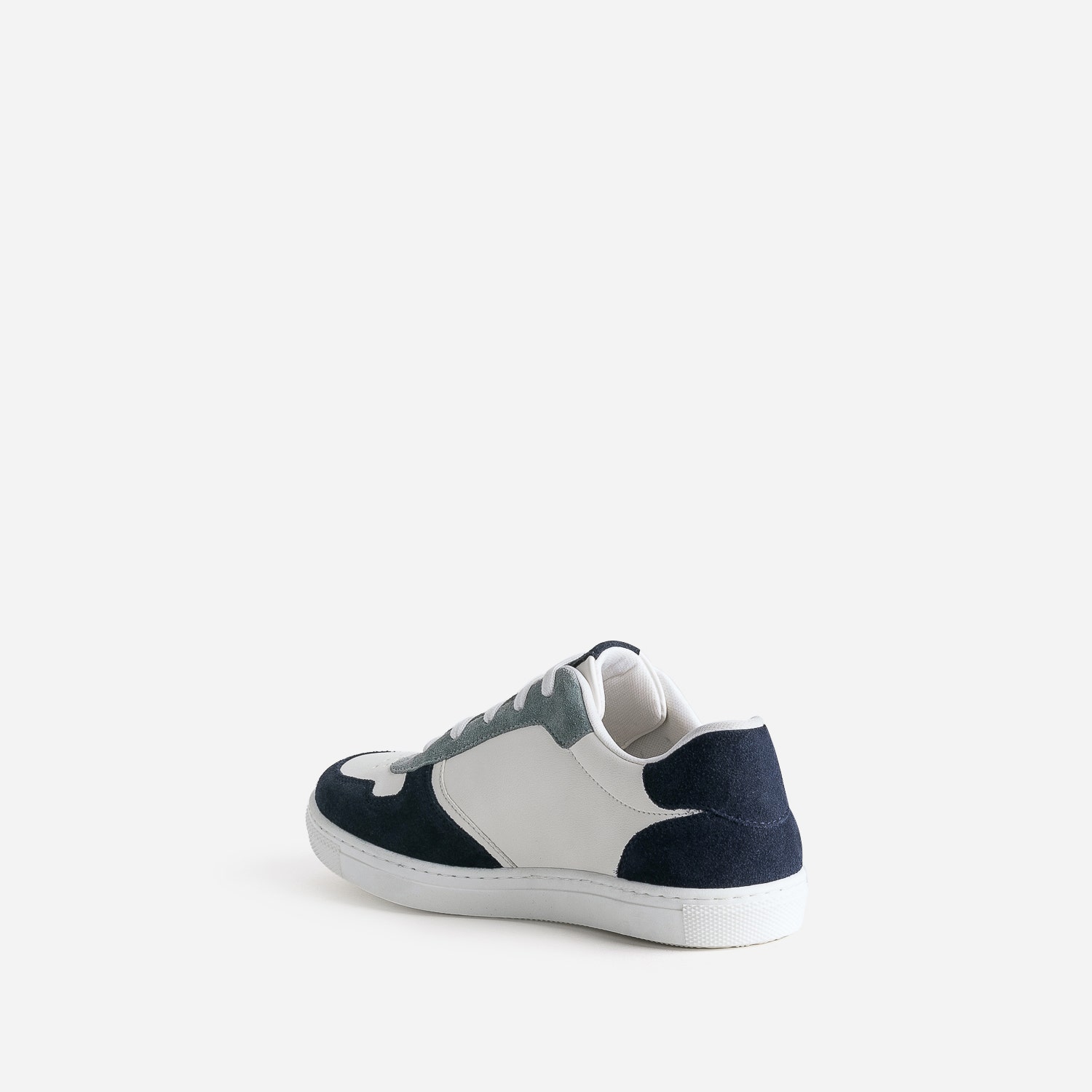 Tennis BUGGY blanche, marine et bleu grisé