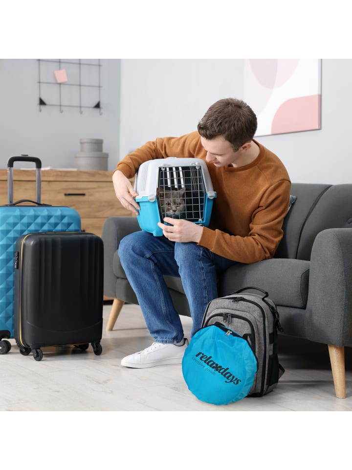 relaxdays Katzentunnel in Blau günstig kaufen onesize