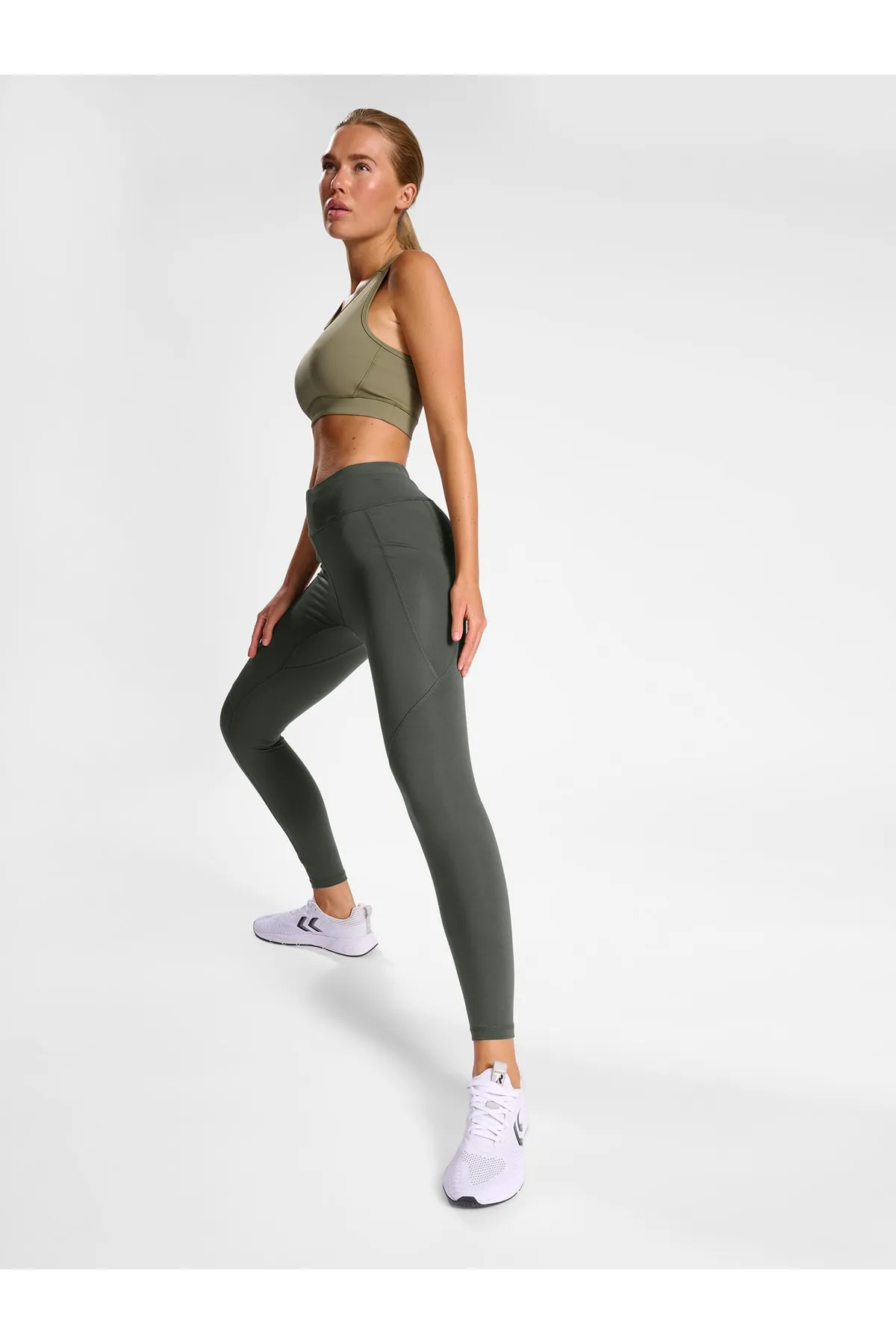 NEWLİNE  Sport-Leggings - Grau - Mittlerer Bund