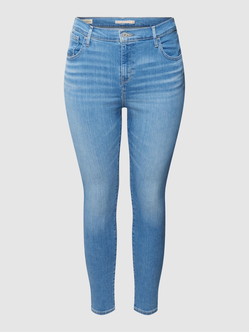 PLUS SIZE Skinny Fit Jeans mit Label-Patch in hellblau