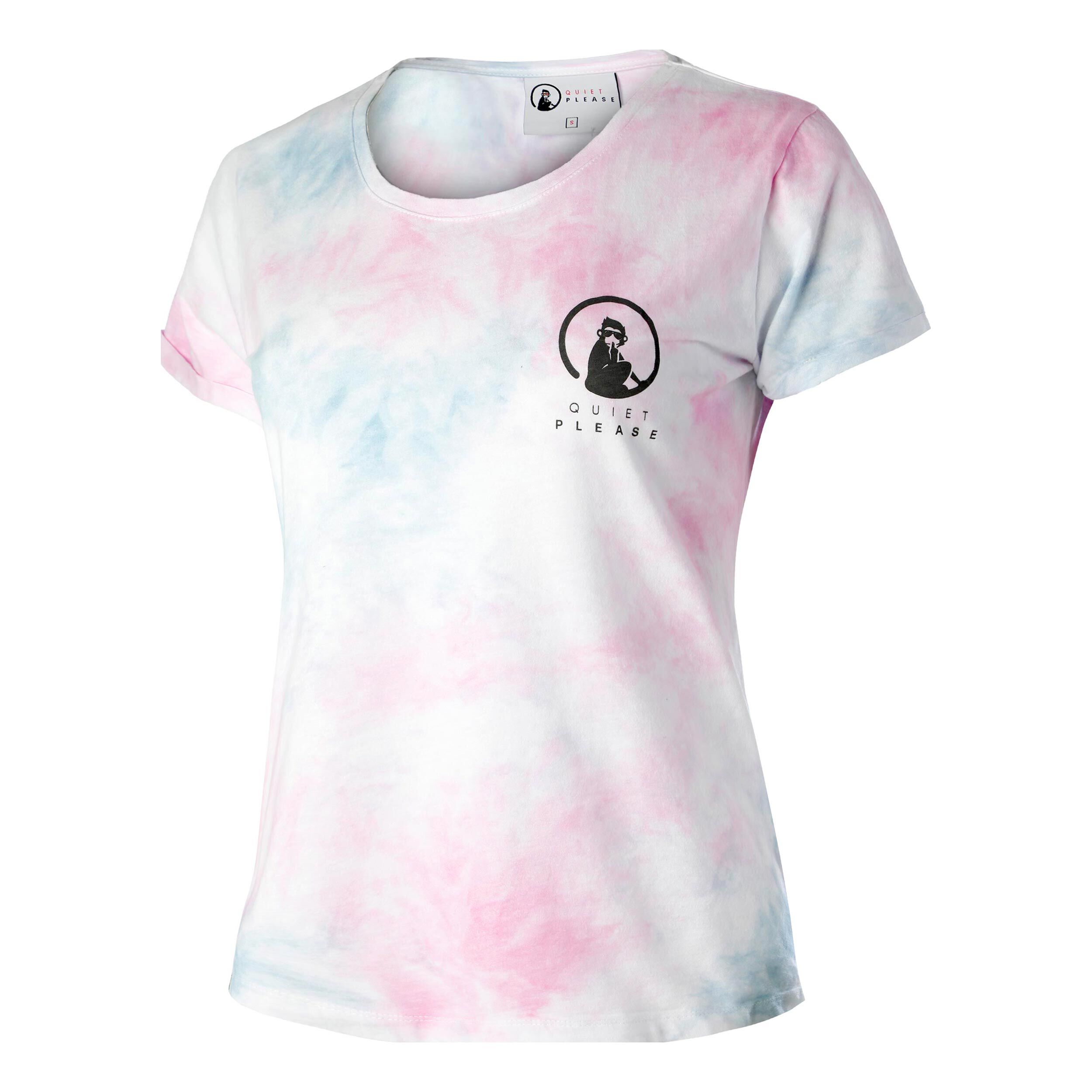 Tie Dye T-Shirt Damen - Rosa, Mehrfarbig