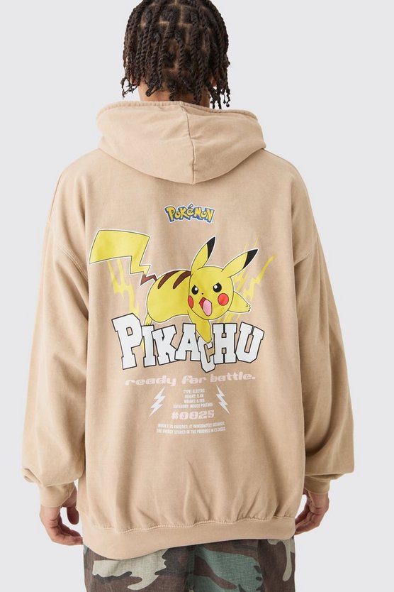 Oversize Hoodie mit lizenziertem Pokemon Pikachu Print