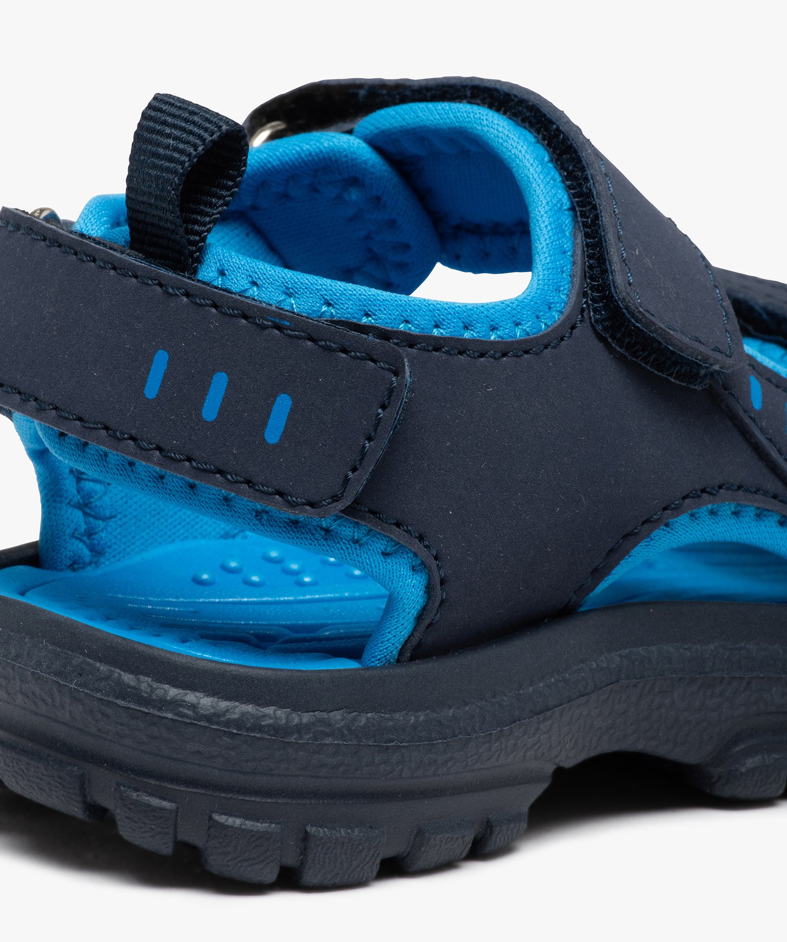 Sandales sport Garçon bicolores à scratch marine | GEMO