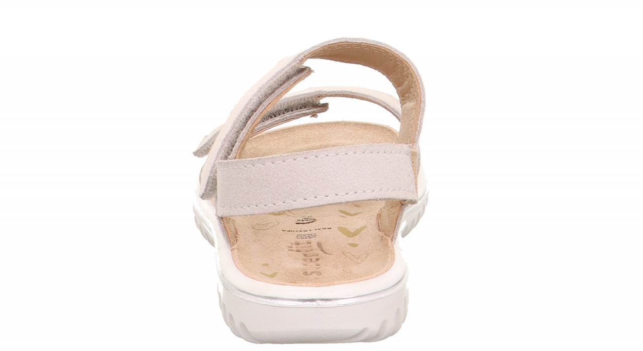 SPARKLE - WeissSandale mit Klettverschluss