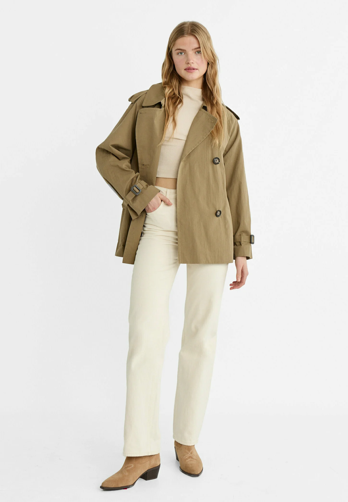 Stradivarius MEDIUM- Gabardina