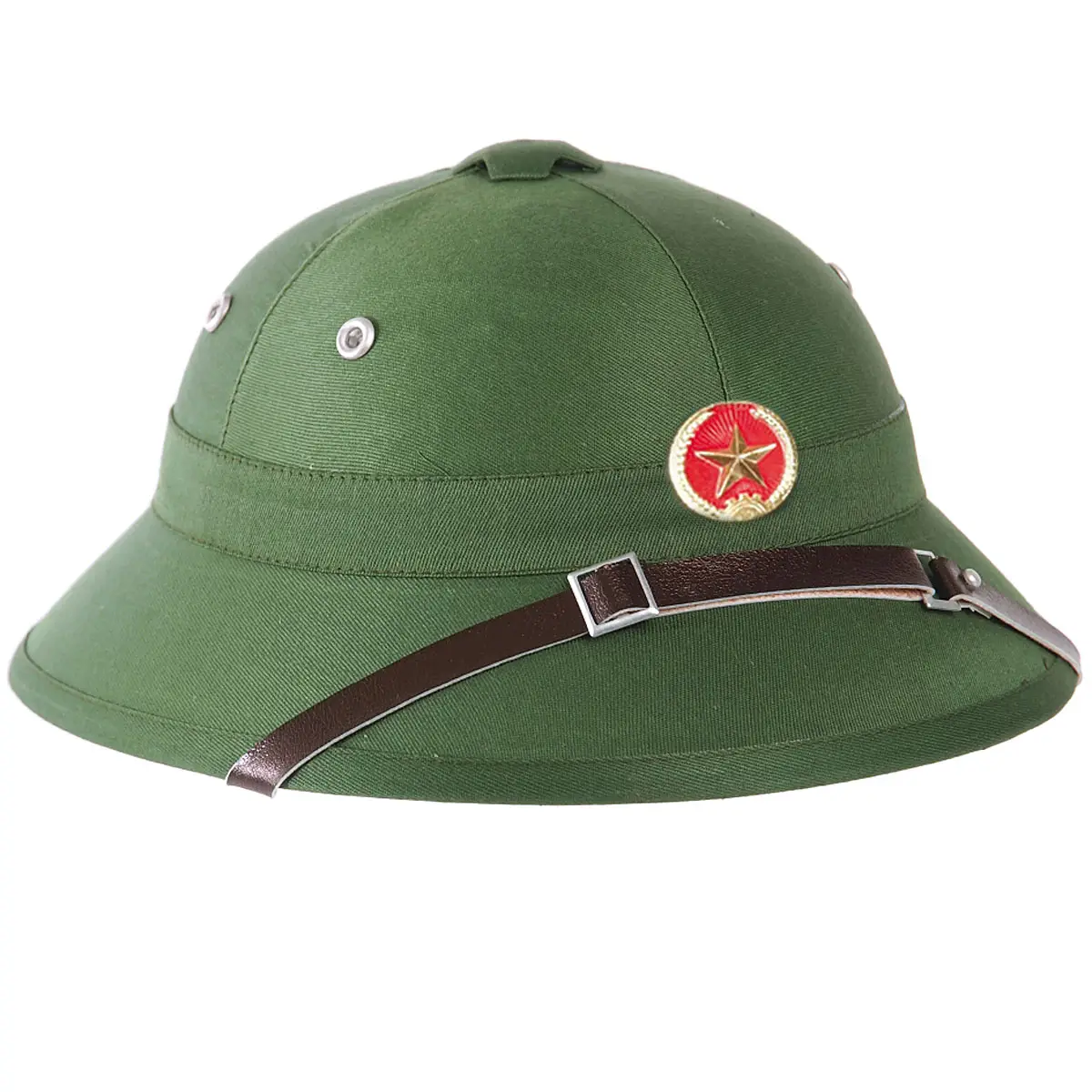 Vietcong Tropenhelm mit Abzeichen