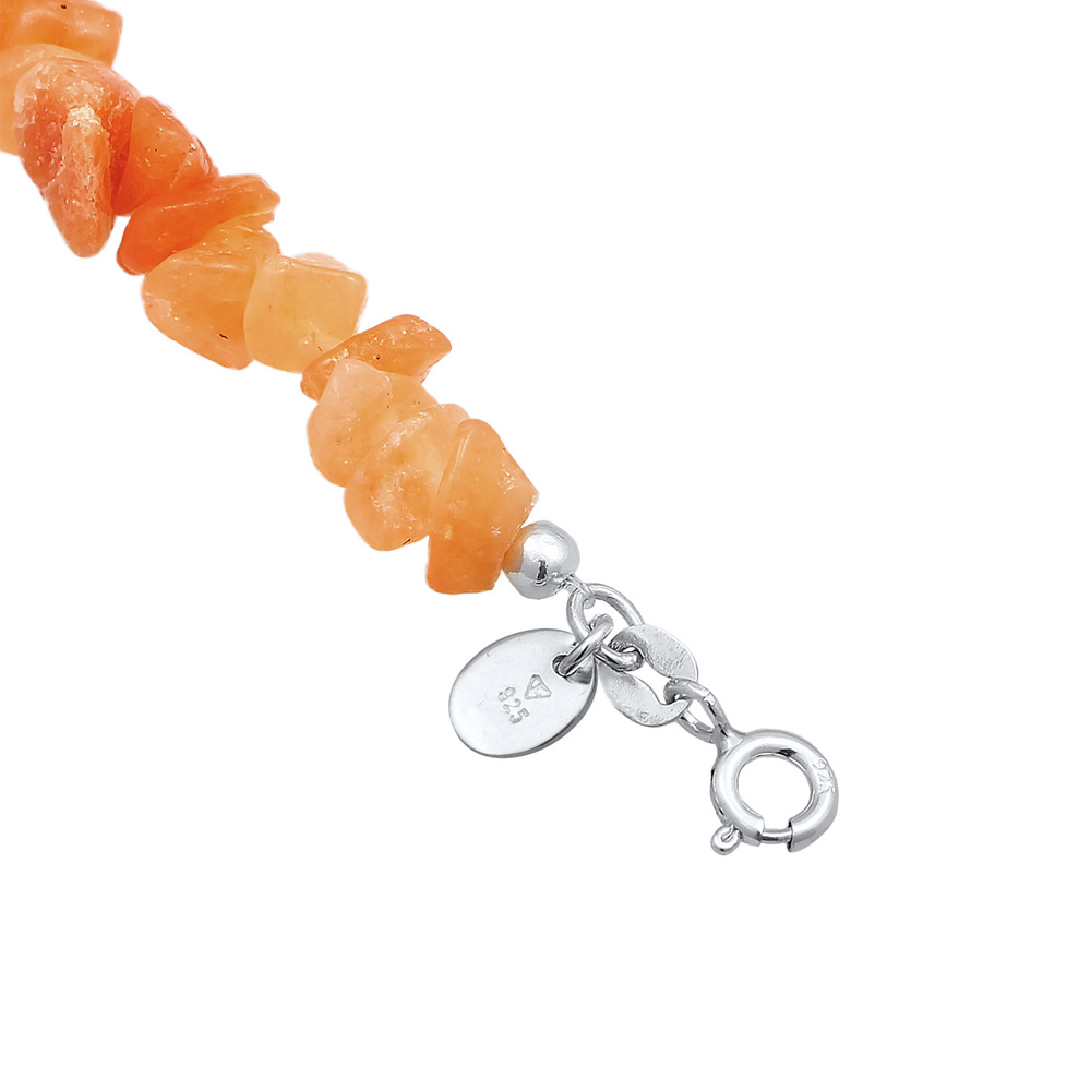 Elli PREMIUM Elli PREMIUM Bracelet Femmes Perles de Nature avec Aventurine Marron en argent st Bracelet