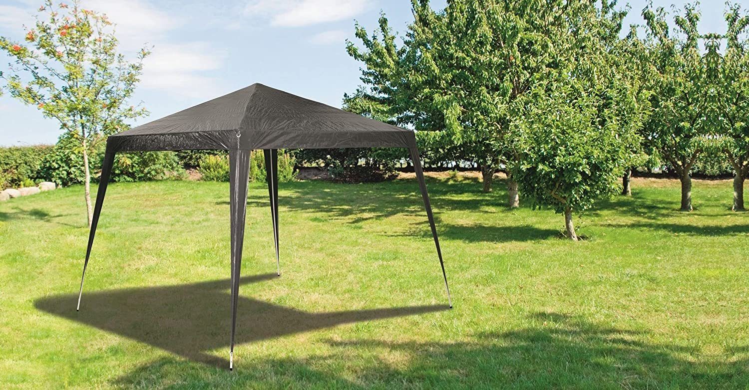 RESCH Faltpavillon Garten Pavillon 3x3m, Partyzelt aus PVC Material, UV-Beständig, Zelt, (Pavillon-Komplettset, Outdoor geeignet für Wintergarten, Terasse, wasserabweisend Stecksystem Montage ohne Werkzeug, Winterfest), Gartenpavillon schwarz, Faltpa
