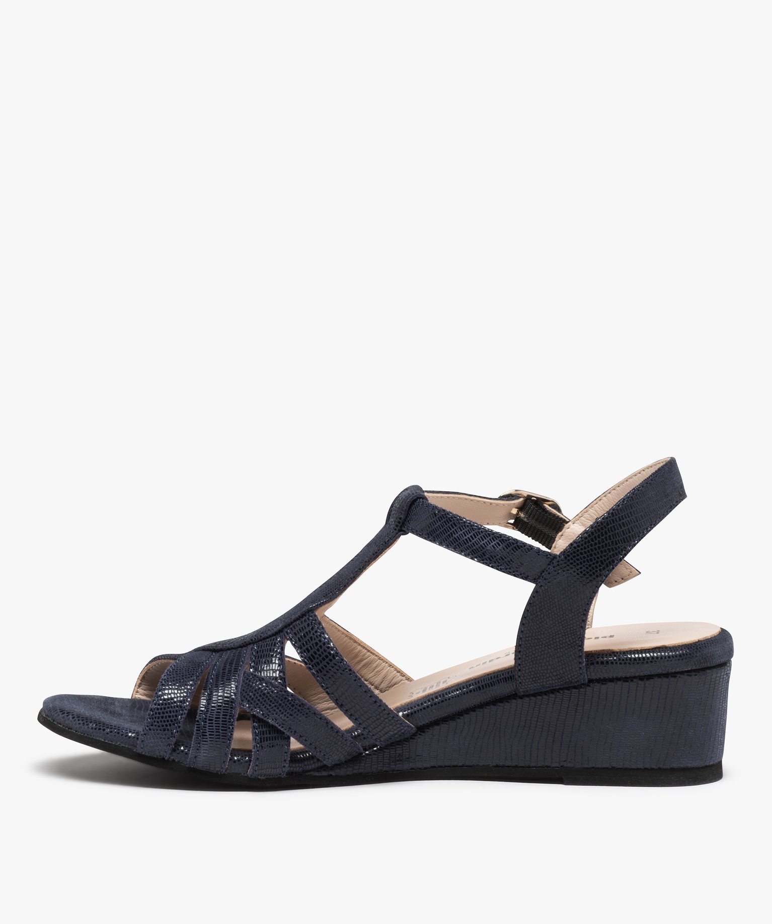 Sandales femme à fines brides en cuir – Pierre Cardin marine | GEMO