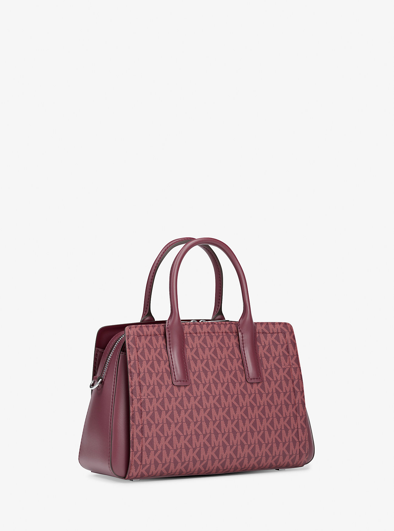 Laila liten veske med signaturlogo – OXBLOOD