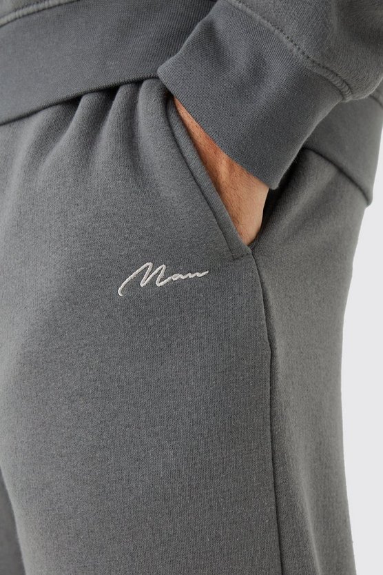 Man Signature Sweatshirt-Trainingsanzug mit geteiltem Saum