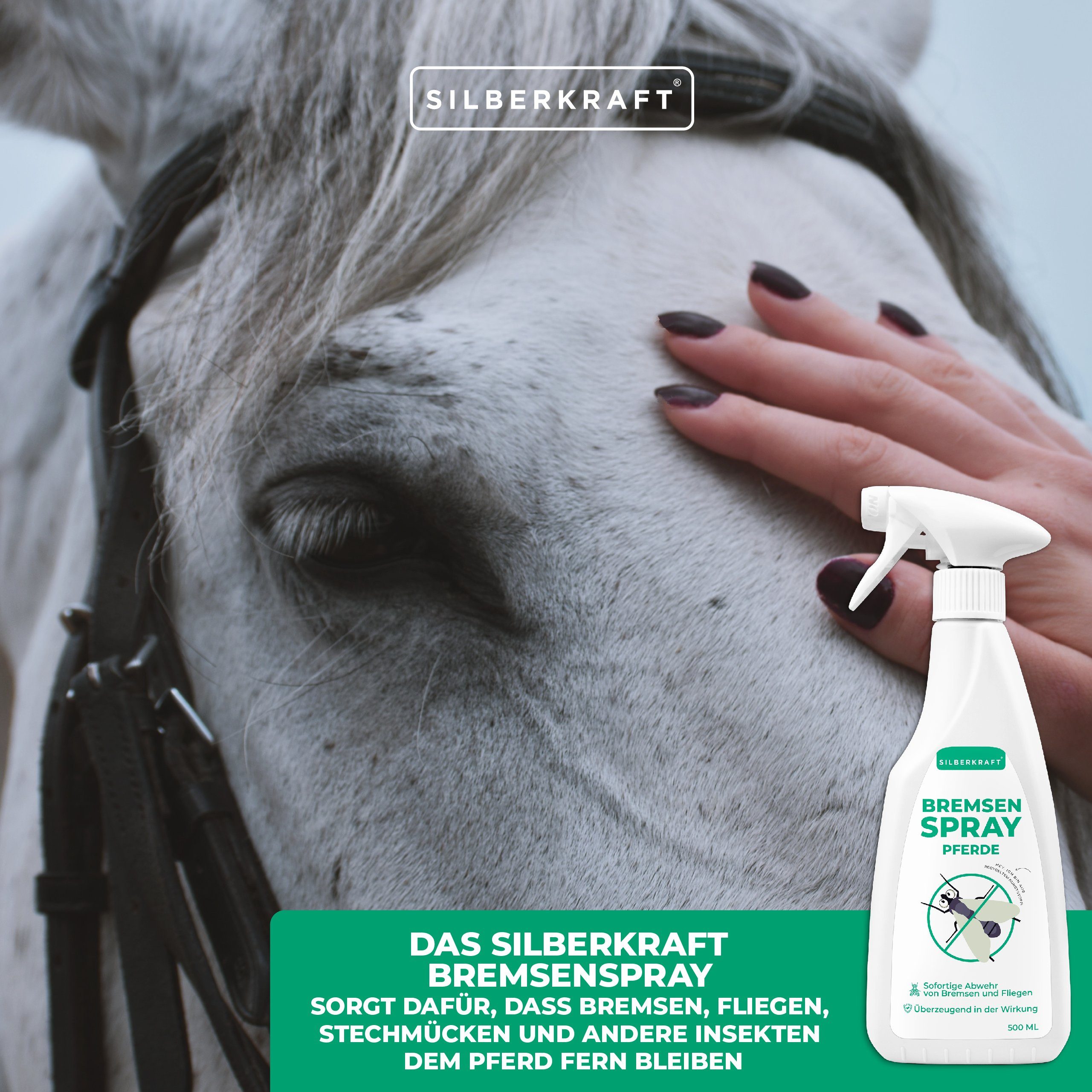 Silberkraft Insektenspray Bremsen-Spray für Pferde, 500 ml, 1-St.