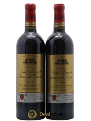 Château Grand Barrail Lamarzelle Figeac Grand Cru Classé  2000 - Lot de 2 Bouteilles