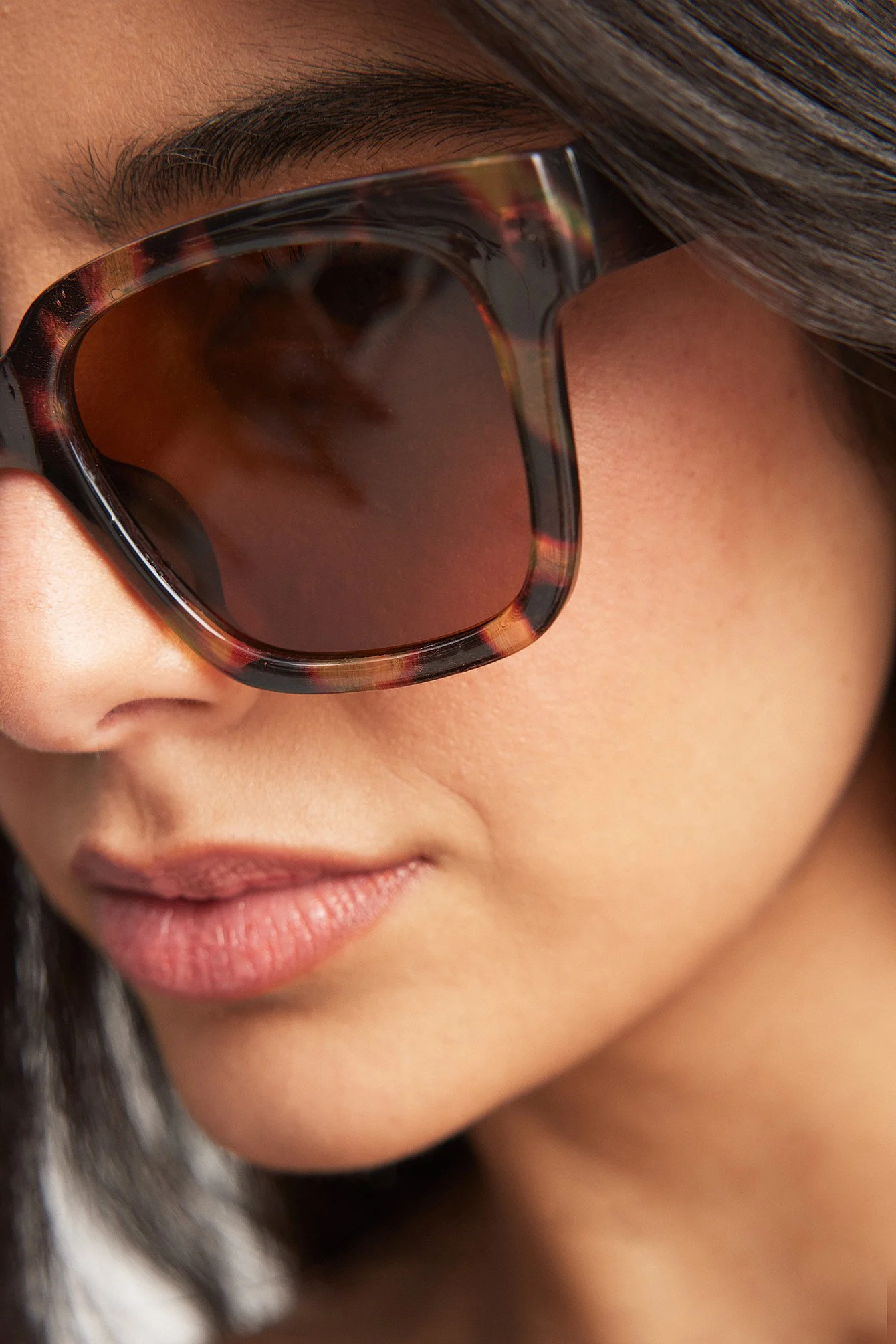 Große runde recycelte Sonnenbrille
