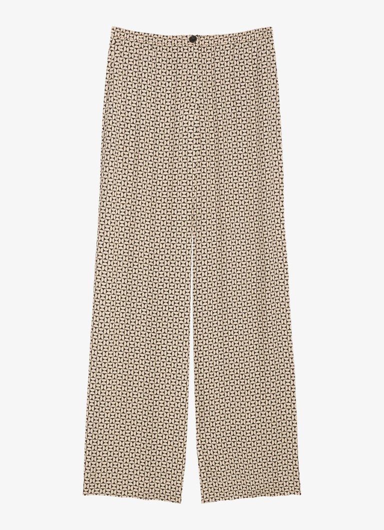 Marc O'Polo high-waist wide-fit trousers with graphic print