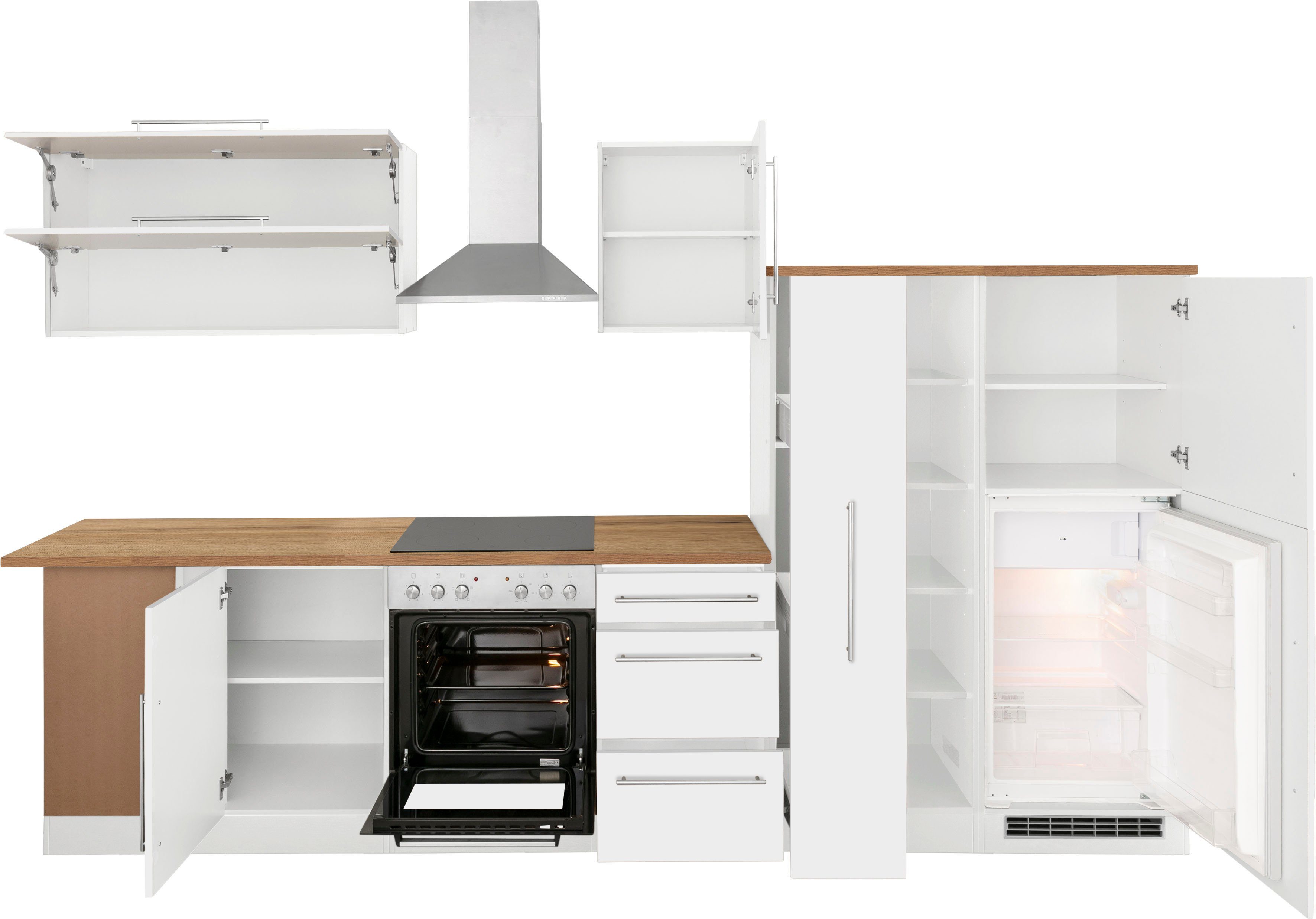 HELD MÖBEL Winkelküche Samos, ohne E-Geräte, Stellbreite 340/220 cm