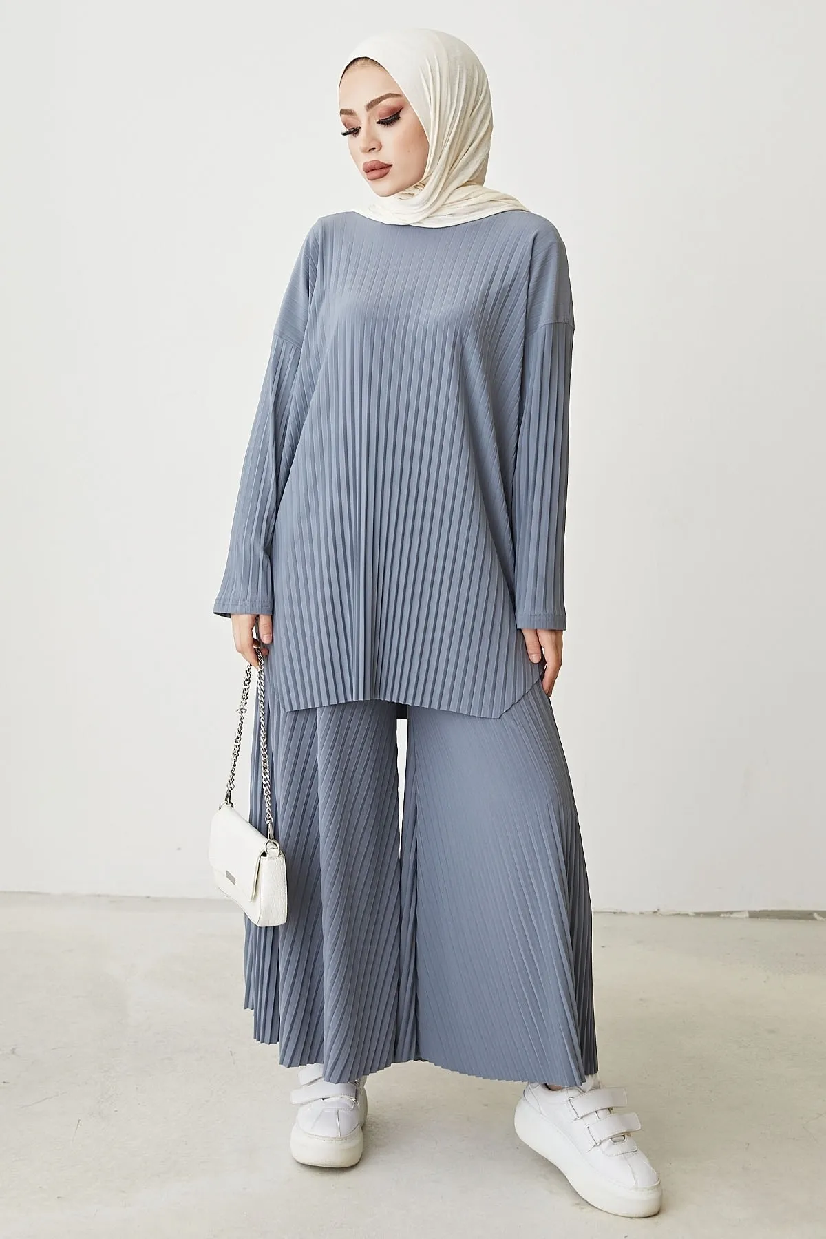 InStyle  Mila Faltenhosen-Tunika-Doppelset - Grau