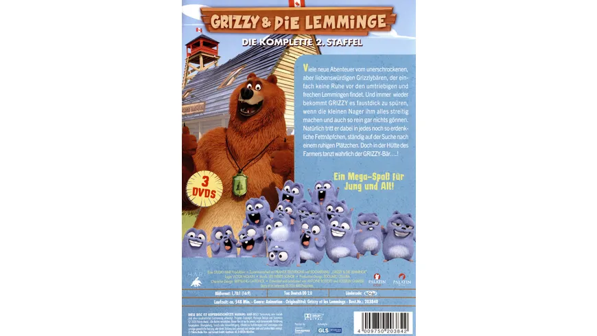 Grizzy & Die Lemminge - Die komplette Staffel 2 (78 Episoden)   [3 DVDs]
