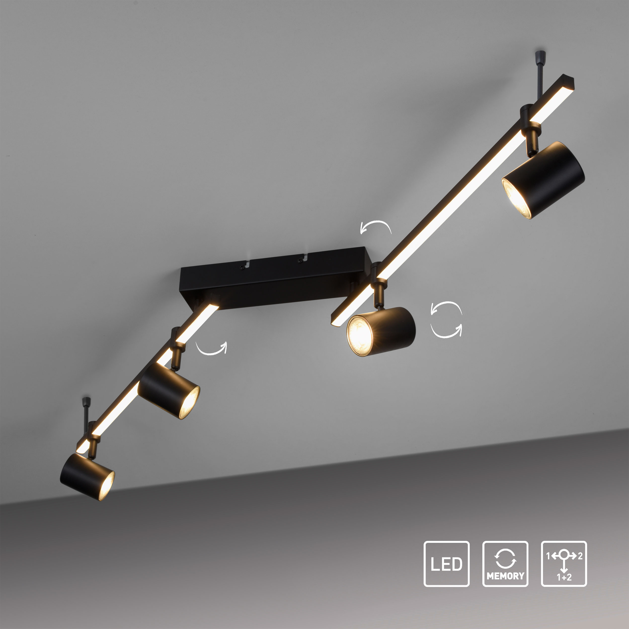 Paul NeuhausLED-Deckenleuchte 4flg