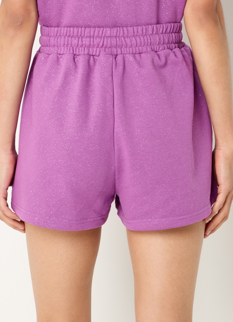 Pantaloncini da jogging a vita alta e taglio dritto con paillettes del marchio Refined Department Solei