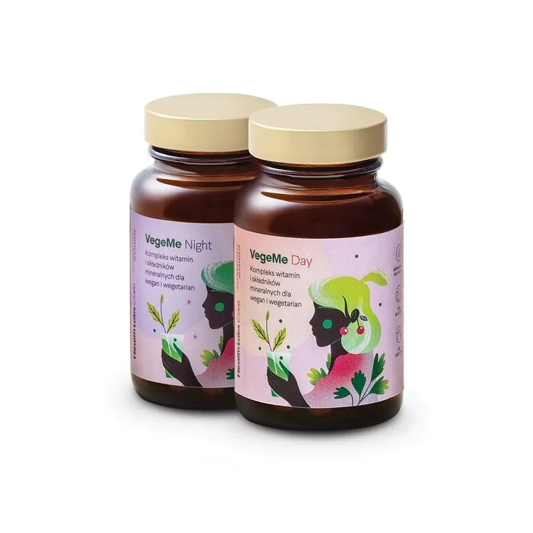 Health Labs VegeMe Day + Night, Σετ Βιταμινών και Μεταλλικών Στοιχείων, Κάψουλες