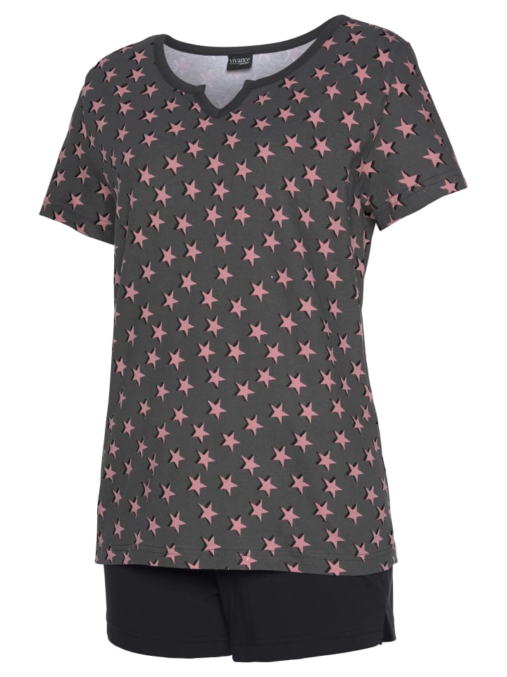 VIVANCE DREAMS Shorty in schwarz-gemustert günstig kaufen