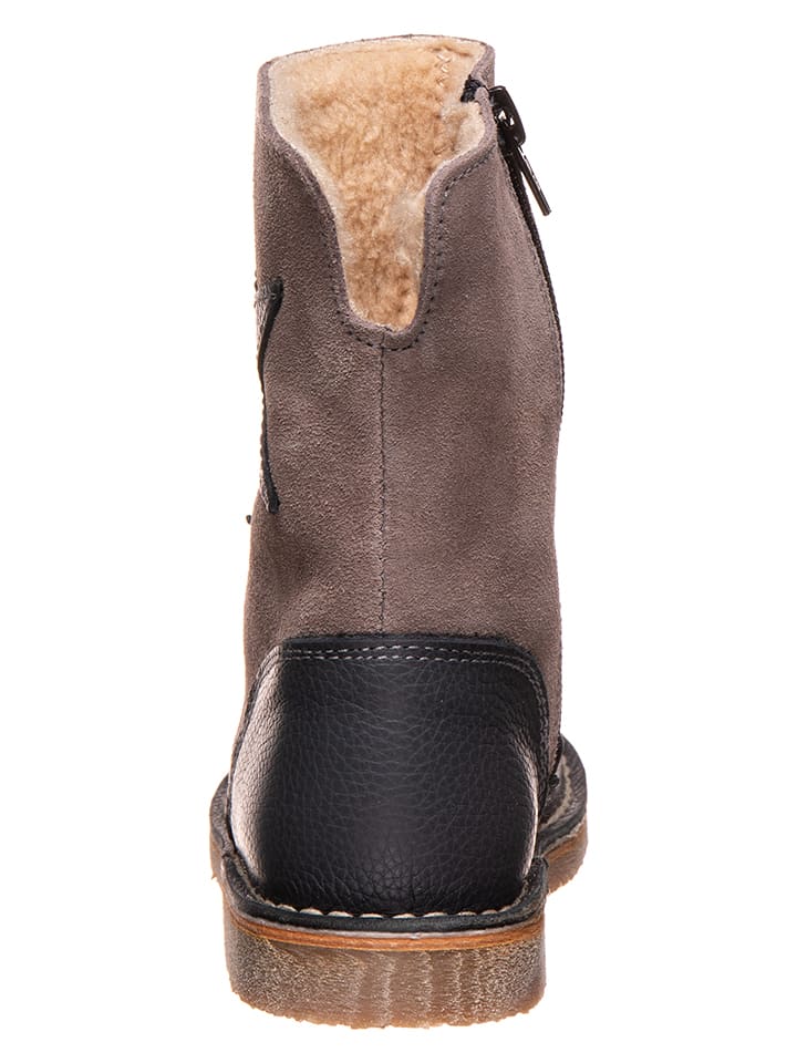 kmins Leder-Stiefel in Grau günstig kaufen
