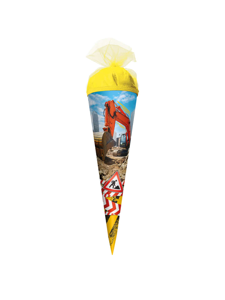 ROTH Geschenk-Schultüte klein Achtung Bagger 50 cm in Bunt günstig kaufen onesize