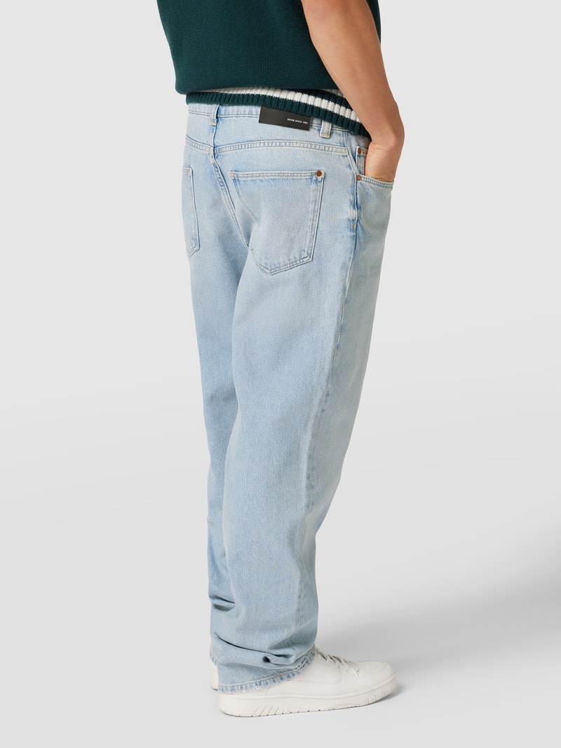 Baggy Fit Jeans mit Brand-Detail in hellblau