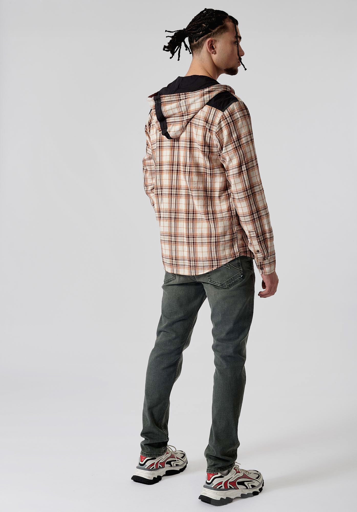 ROOKS  Chemise à carreaux 100% coton homme