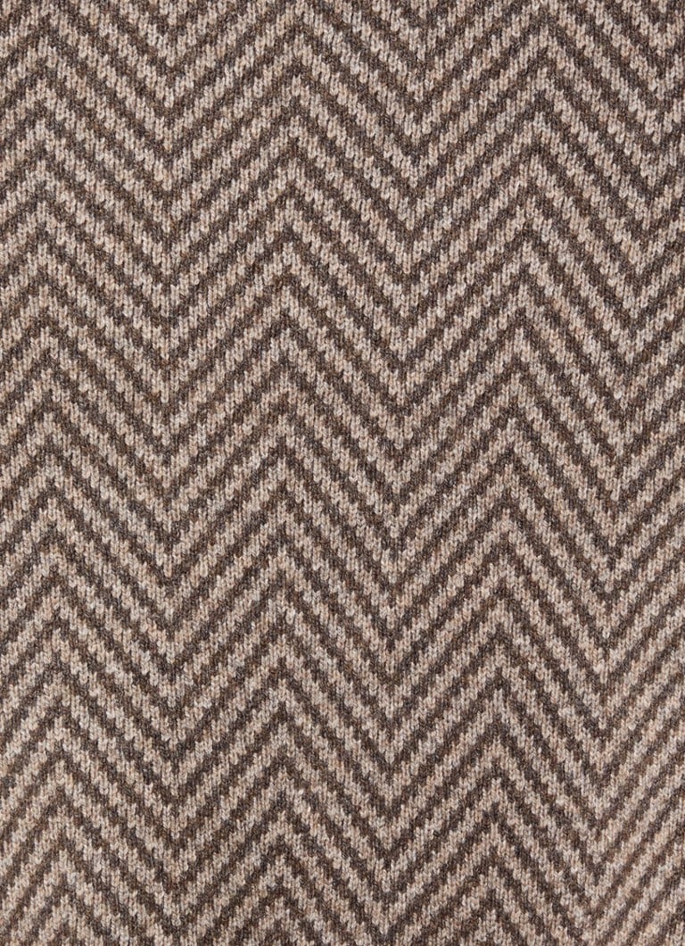 Profuomo Fine-knit sweater in wool blend with herringbone pattern
