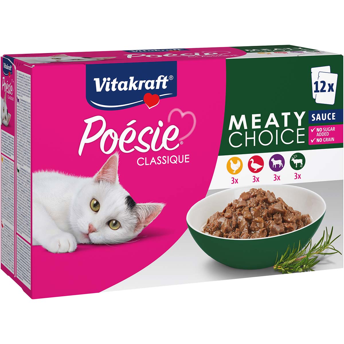 Vitakraft Poésie Classique Meaty Choice Sauce 12x85g bei ZooRoyal