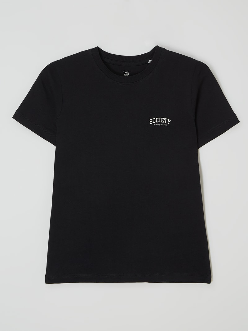T-Shirt aus Baumwolle Modell 'Mash' in graphit