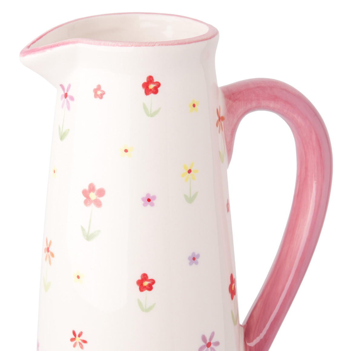 Deko-Krug mit Blumen-Motiven