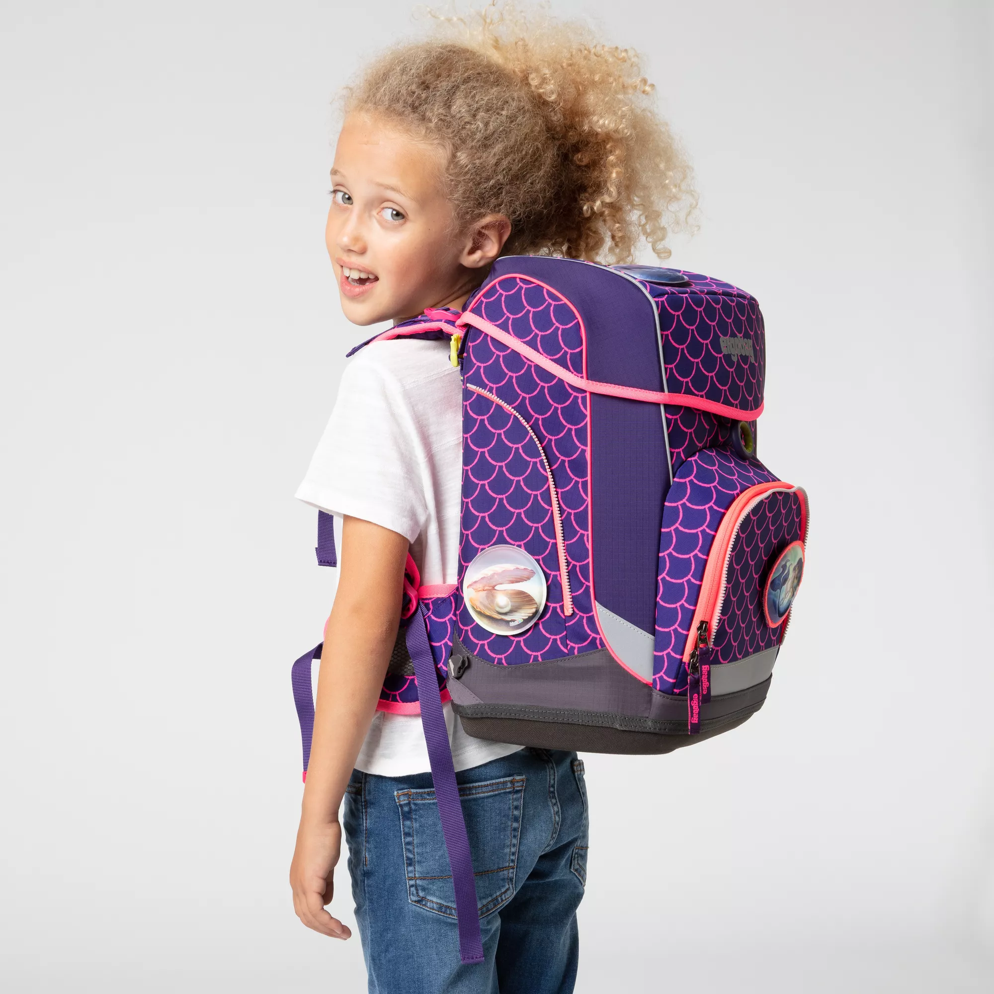 ergobag Schulranzen-Set PerlentauchBär