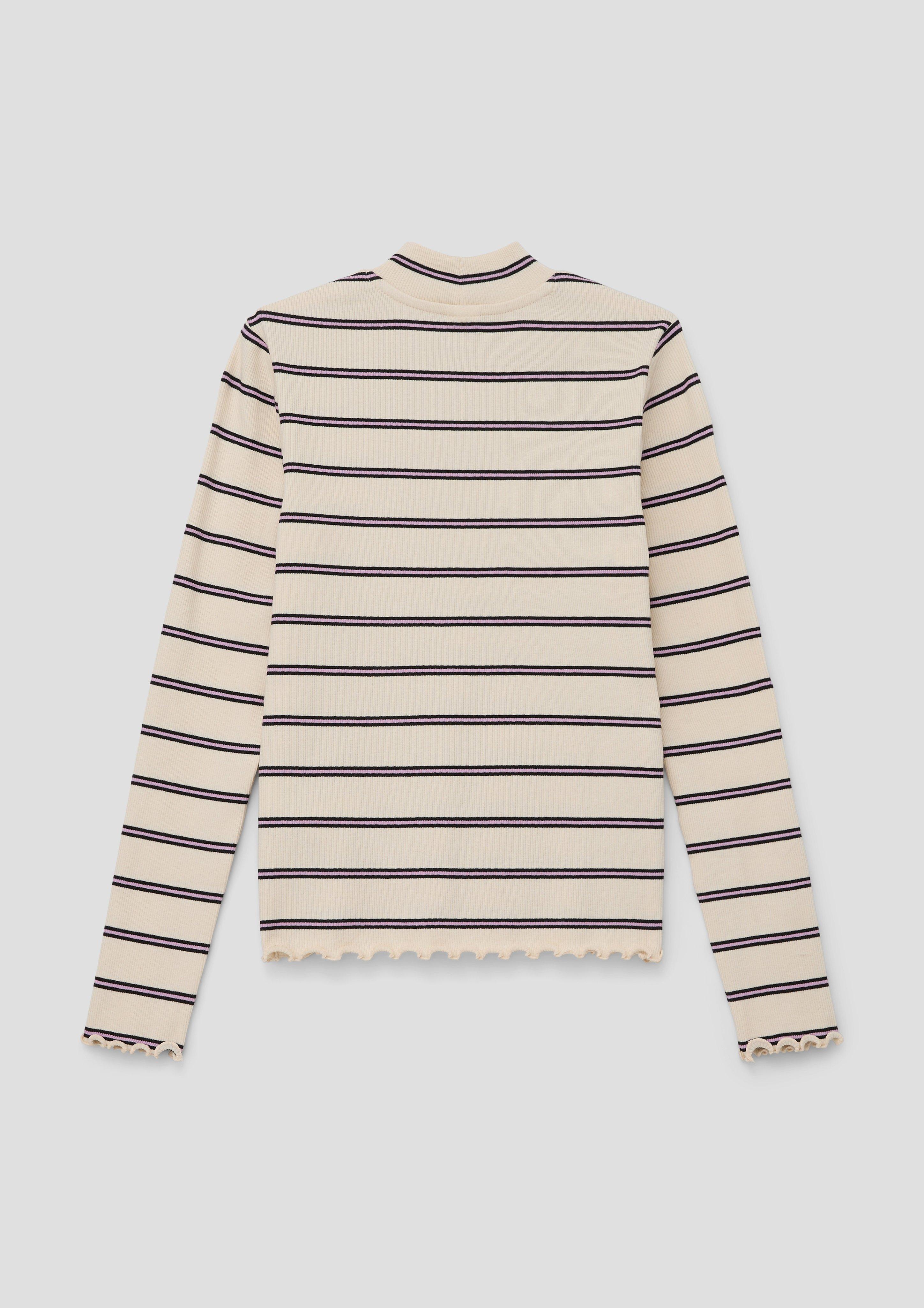 Gestreiftes Longsleeve mit Rippstruktur  2133797-08G1