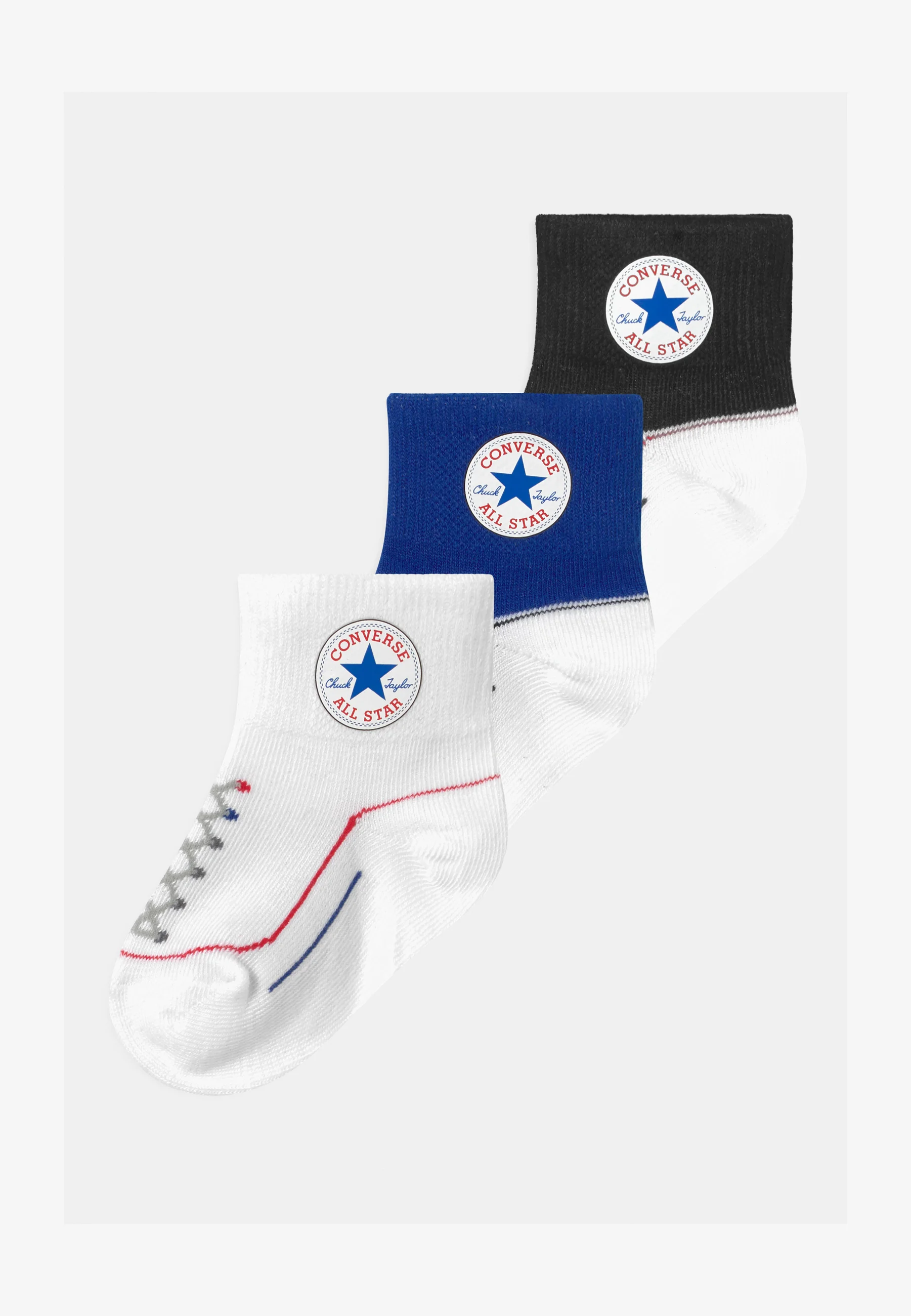 Converse CHUCK INFANT QUARTER PACK DE 3 UNISEX - Calcetines