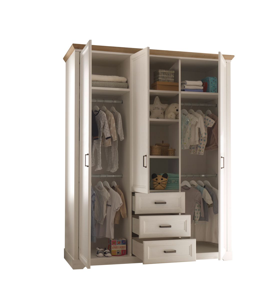 Kleiderschrank Jasmin Weiß