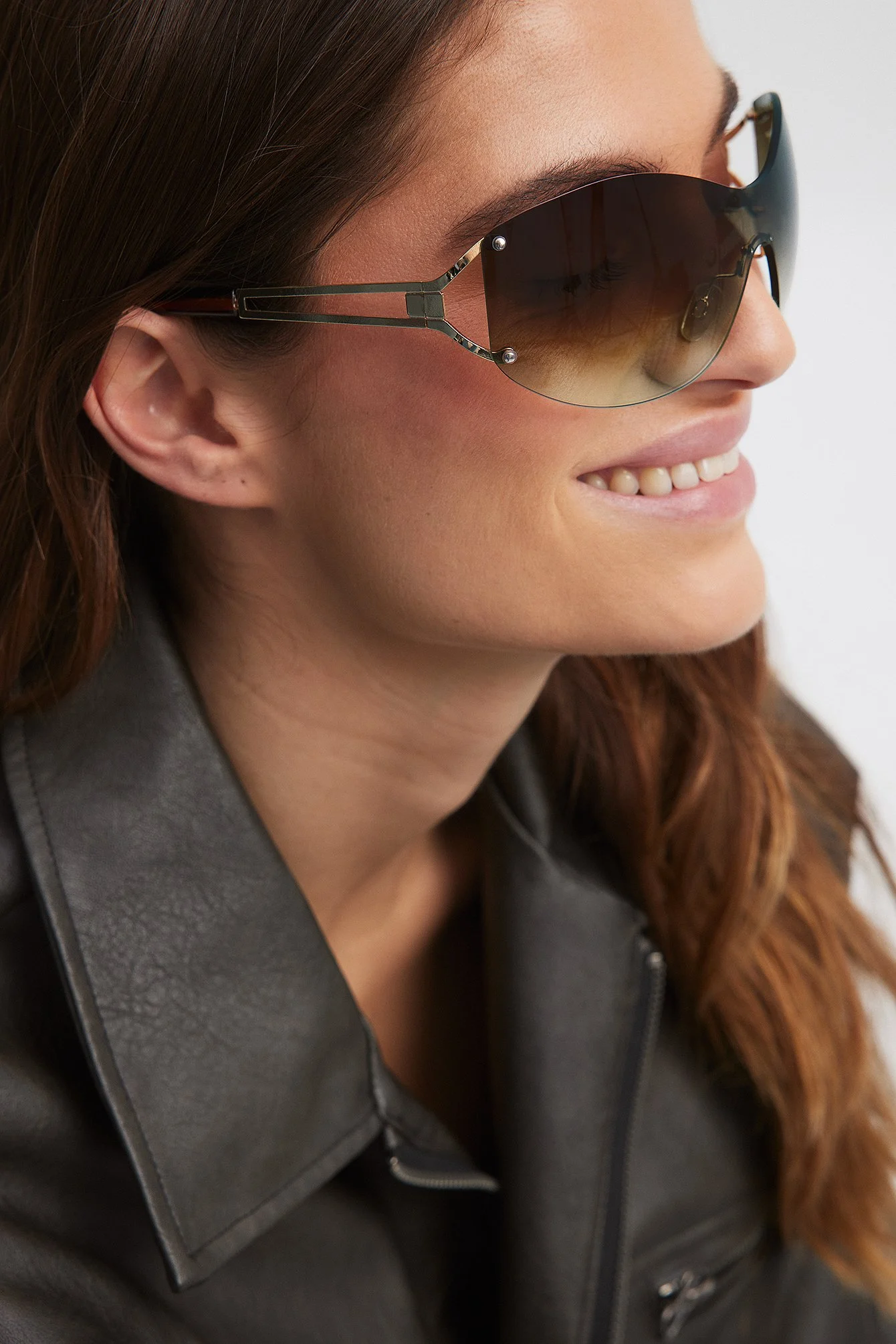 Randlose ovale Sonnenbrille